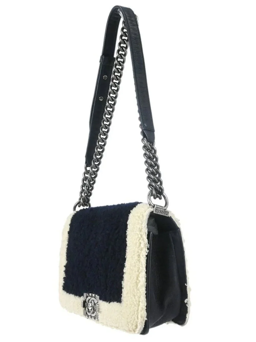 Boy Chanel Navy Shearling